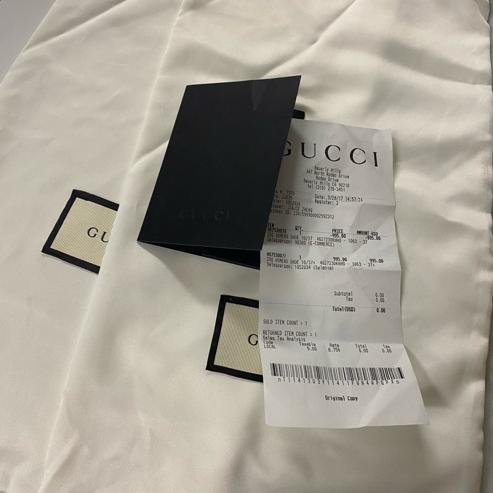 Gucci Princetown Leather Fur Tiger Loafer w/ Receipt Dustbag - Picture 12 of 13